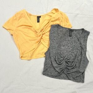 Sweaty Betty Twist Front Crop-Top Workout shirts - Size M & L